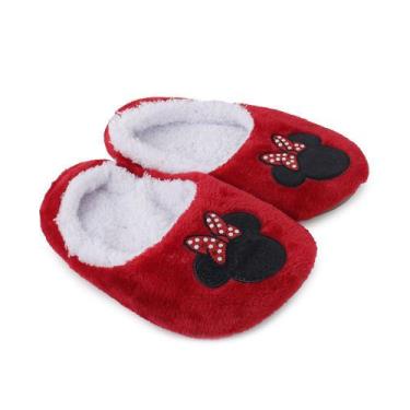 Imagem de Pantufa Infantil Maria Emilia Minnie Ballet Vermelha, 27/28