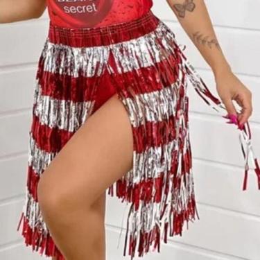 Imagem de Saia Fitilho Metalizada Carnaval Festa Fantasia - Mix de Produtos, Ver