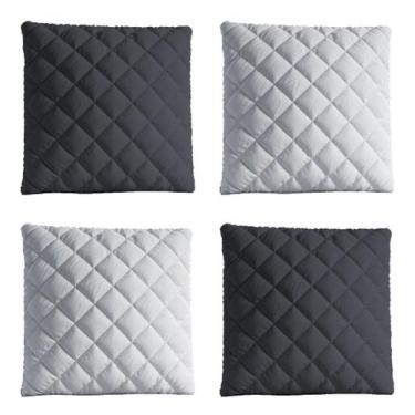 Imagem de Kit 4 Capas De Almofadas Lisas Mateladas 45x45 com ziper - Lucélia bor