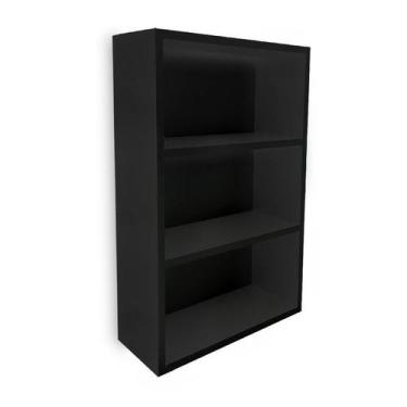 Imagem de Nicho Alto Decorativo Prateleira em Mdf Preto 60 X 40 - Genus Móveis