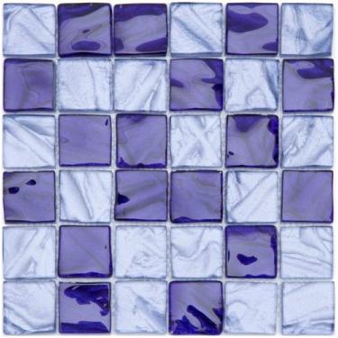 Imagem de Pastilha de vidro J08 - JUNSUI ROXA 30x30cm - GLASS MOSAIC