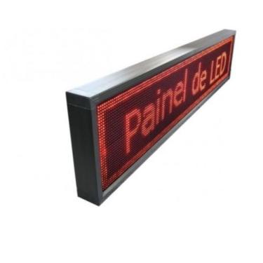 Imagem de Painel LED Vermelho Letreiro Luminoso Digital 70x20 Alto Brilho USB - 