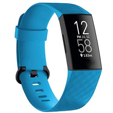 Imagem de Pulseiras de substituição compatíveis com Fitbit Charge 4/Fitbit Charge 3 para mulheres e homens, pulseiras esportivas de silicone para fitness para mulheres e homens, pequenas e grandes