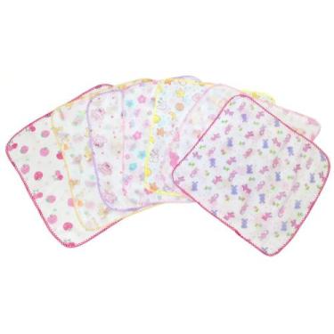 Imagem de Kit 10 Fralda + 5 Cueiro + Toalha De Banho + Presente - Dugu, Feminino