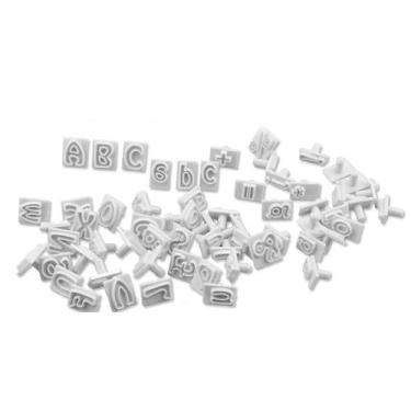 Imagem de Jogo Carimbo Plástico Letras e Símbolos Para Doces e Bombons -64pçs- 1