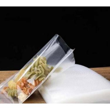 Imagem de Kit 10 Saco Plástico com Ranhura Para Seladora a Vácuo Embalagem De Al