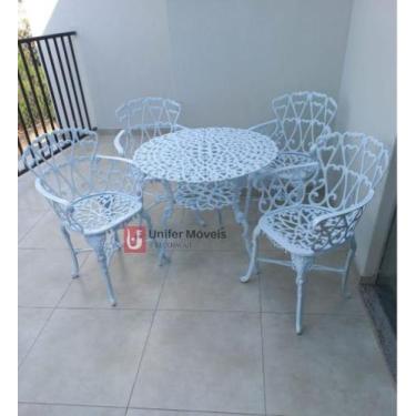 Imagem de Conjunto de Mesa Para Jardim Viena Tradicional em Alumínio Fundido Uni
