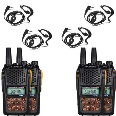 Imagem de Combo 4 Rádios Comunicadores Baofeng UV-6R
