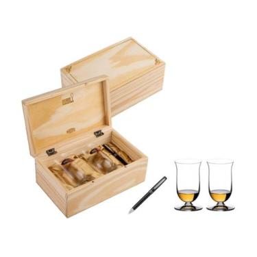 Imagem de Kit Riedel 2 Taças Whisky Single Malt + Caneta Crown + Caixa