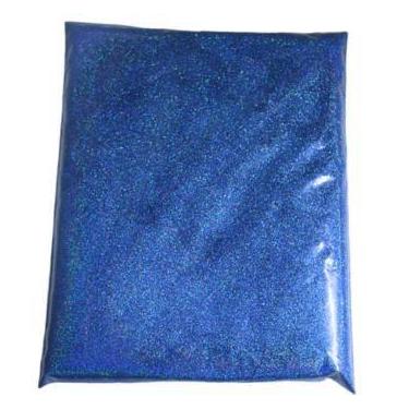 Imagem de Glitter Purpurina Em Pó Holográfico Poliéster Azul Turquesa C/500gr Mm
