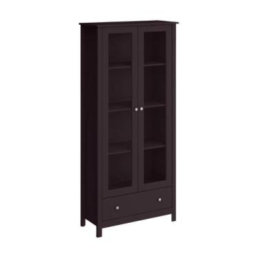 Imagem de Cristaleira Ditália 2 Portas 1 Gaveta E-954 Preto cozy