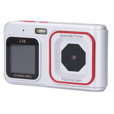 Imagem de Câmera Vlogging, Suporte para Luz de Preenchimento, Imagem Clara, Câmera Digital, Resolução de Vídeo 2,5k, Zoom 16x, Foco Automático Com Alça de Pulso para Casamentos (Prata)