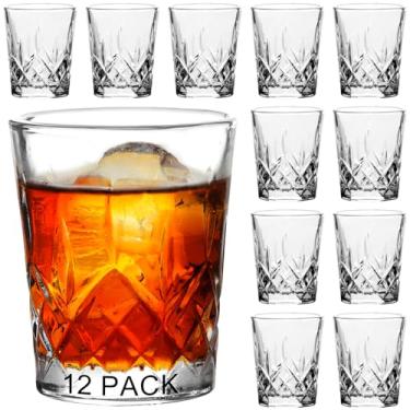 Imagem de Ruckae Conjunto de 12 copos de shot de 42,5 g com base pesada de cone transparente copos de shot a granel para vodka tequila Whisky Liquor
