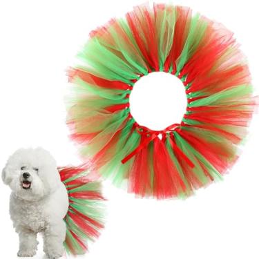 Imagem de Locmeo Tutu para cães, tutu, tule, para cães, pequeno, grande, médio, saia para fantasia de bailarina para Halloween, filhotes, gatos, coelhinho, roupa de aniversário, festa de casamento, adereços