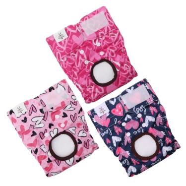 Imagem de CuteBone Fraldas para cães femininas laváveis ​​pequenas, médias e grandes, 3 pacotes, fraldas reutilizáveis ​​para cachorros, calças de período para cachorros, ciclo de calor para fazer xix