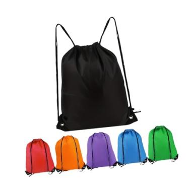 Imagem de YIJU Mochila com cordão de 6 peças, prática, grande capacidade, feminina, masculina, mochila de cordão para viagens, atividades ao ar livre
