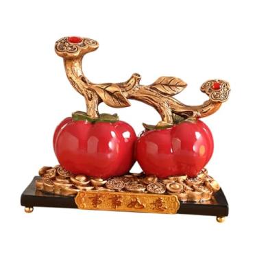 Imagem de Ｂｅｓｇａ Fengshui Ornamento Caqui Resina Estátua Gabinete Inauguração Chinesa Boa Sorte Decoração para Festa Loja Fazenda Estante de Livros