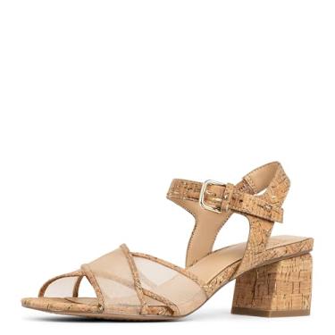 Imagem de Donald Pliner Sandália feminina Joel de malha de nylon com salto, Natural/platino, 41