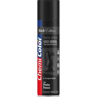 Imagem de Spray Chemicolor Preto Fosco 400Ml/250G. - BASTON CHEMICOLOR