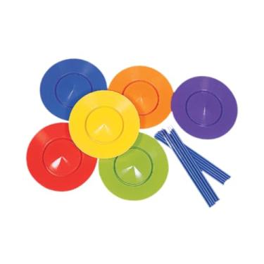 Imagem de YIJU 6 peças malabarcando habilidades de equilíbrio habilidades de brinquedo de brinquedo ao ar livre Motor manipulação de placas de placas adultos para