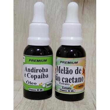 Imagem de Kit 01 frasco de óleo de Andiroba com Copaíba + 01 frasco de Extrato de Melão São Caetano (30ml cada)