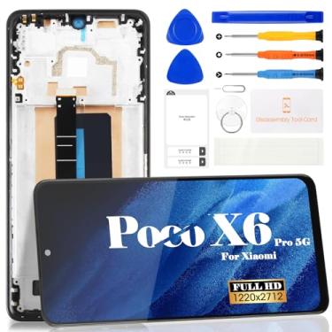Imagem de TFT Para Xiaomi Poco X6 Pro 5G Tela LCD Substituição Para Xiaomi Poco X6 Pro 5G Touch Screen Digitalizador Montagem Kits de Peças de Reparo (com Moldura, Preto)