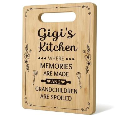 Imagem de Tábua de cortar Gigi Gifts Tábua de cortar, presentes para Gigi, presentes Gigi para vovó, melhores presentes para avó, presentes de cozinha para avó, tábua decorativa de bambu para cozinha