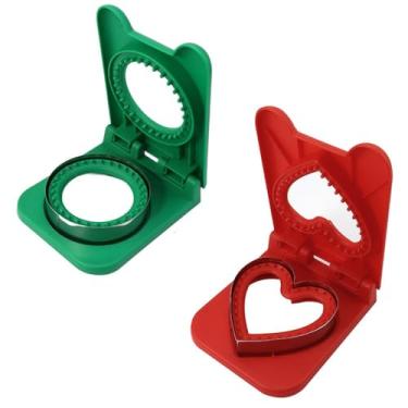 Imagem de Sanduicheira, Cortadores De Sanduíche Para Almoço Infantil, Cortador E Selador De Sanduíche Sem Crosta, Lancheiras Escolares e Bento Boxes Meninos Meninas, Quadrado, Forma De Coração (Estilo B)