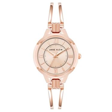 Imagem de Anne Klein Relógio feminino com pulseira aberta, rosa
