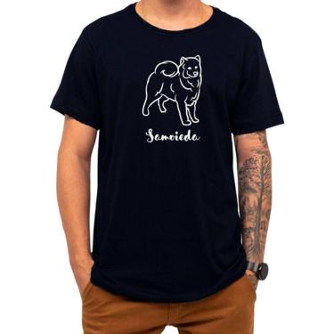 Imagem de Camiseta Pet Samoieda Cachorro Cão Raça Presente Natal Roupa