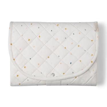 Imagem de MakeMake Organics Trocador De Fraldas Portátil Orgânico Com Enchimento De Algodão Orgânico Certificado Pela Gots, Kit De Estação De Troca De Fraldas Com Embreagem, Almofada De Viagem Compacta (33 X