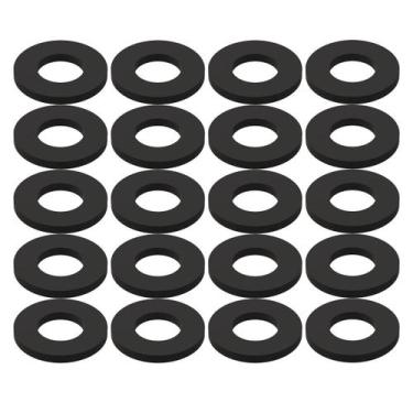 Imagem de Kit 20 arruelas de plástico Para Parafuso Bolha Carenagem Moto 10x5x1 