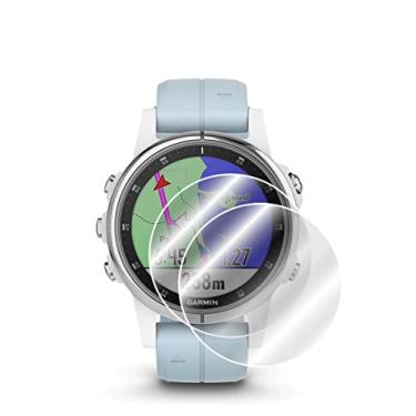 Imagem de Protetor de tela IPG para Garmin Fenix 5S Plus (42 mm) (2X) Smartwatch protetor de tela invisível ultra HD filme transparente antiarranhões protetor de pele – liso/autorreparador/sem bolhas