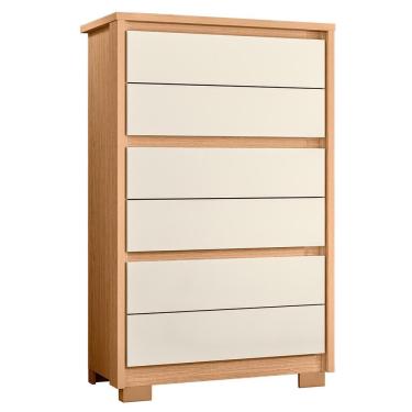 Imagem de Cômoda Unno 6 Gavetas - Móveis Albatroz Freijó/Off White