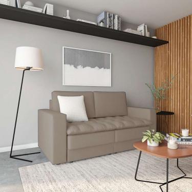 Imagem de Sofá 3 Lugares Retrátil Lancy Suede Bege 180 cm