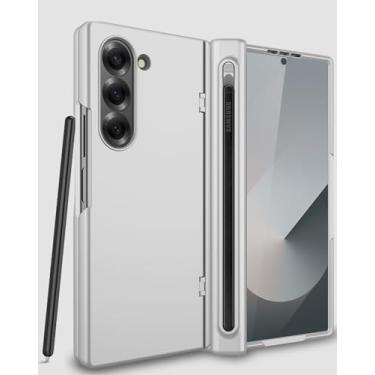 Imagem de NINKI Capa Stylus para Samsung Galaxy Z Fold 6 com suporte para caneta, protetor de tela rígido com absorção de choque para Galaxy Fold 6 com capa de proteção de dobradiça para Samsung Fold6 S capa