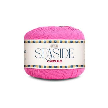 Imagem de CIRCULO Fio à beira-mar, perfeito para roupas de praia, biquínis e saídas de praia, secagem rápida e leve, peso para os dedos, 100% poliamida, 50 g, névoa de cristal colorida 618