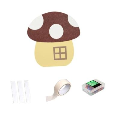 Imagem de Ｂｅｓｇａ Felt Bulletin Board Decorativo Display Board Portátil decoração de capa de cozinha do quadro de feltro portátil, Cogumelo