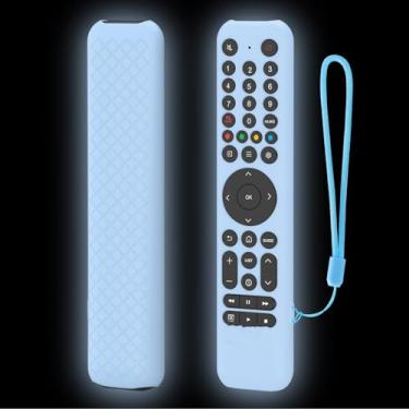 Imagem de Capa de controle remoto para TCL RC716/RC833 - Capa de silicone à prova de choque e à prova de poeira, película protetora de corpo inteiro para controles remotos TCL TV (aderência antiderrapante