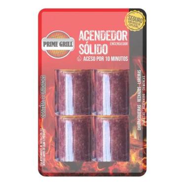 Imagem de 4 Acendedor Churrasqueira Lareira Sólido Blister Prime Grill - PRIMEGI