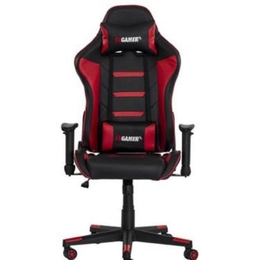 Imagem de Cadeira Gamer Jogador Ergonômica Vermelho E Preto Premium