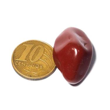 Imagem de 01 Jaspe Vermelho Rolado Pedra Natural G 30 a 45mm Classe A - Cristais