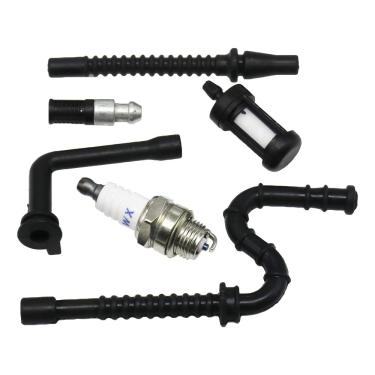 Imagem de QHALEN Linha de combustível Linha de óleo vela de ignição filtro de combustível Filtro de óleo linha de impacto para Serra de Corrente Stihl 026 MS240 MS260