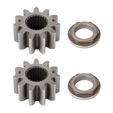 Imagem de IDEASURE Kit de engrenagem de pinhão e bucha adequado para cortador de grama LT1040 LT1045 LT1050 - flange hexagonal de rolamento e engrenagem de direção para trator de grama Troy-Bilt Toro White Huskee, substitui engrenagem 717-1554 e porca hexagonal 941-0656A