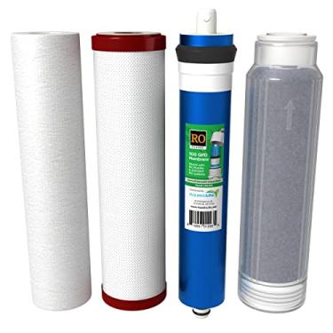 Imagem de Aquatic Life Reverse Osmosis 10” Replacement Filter Cartridges Kit (Carbon Plus Chloramine)