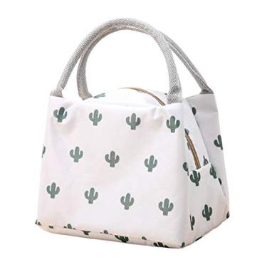 Imagem de Bolsa de almoço IMIKE Resuable grande capacidade lancheira para mulheres isolada térmica lancheira recipiente de almoço, Cactus