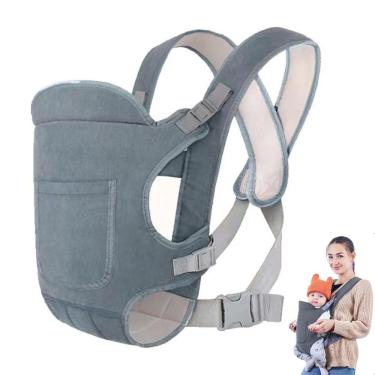 Imagem de Canguru Carregador Bebe Criança Sentado Deitado Seguro Resistente Passeio Viagem Bolso Alça Ajustavel Ergonomico Pratico