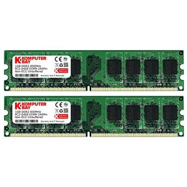 Imagem de Komputerbay Memória de desktop DIMM 2GB 2X 1GB DDR2 800MHz PC2-6300 PC2-6400 DDR2 800 (240 PIN)