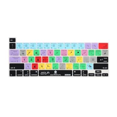 Imagem de Capa de teclado XSKN Photoshop CC de silicone inglês, design de atalhos para modelos Touch Bar 2019 novo MacBook Pro 16 polegadas A2141 2020 novo MacBook Pro 13,3 polegadas A2251/A2289 teclado versão EUA
