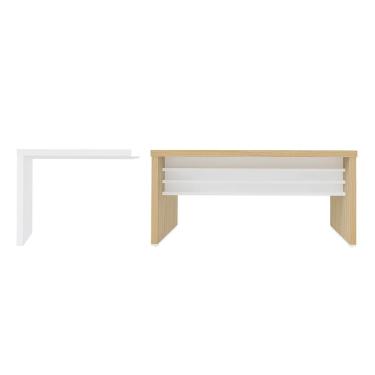 Imagem de Jogo De Mesas Para Escritório Mendip Carvalho Branco